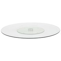 vidaXL roterende serveringstallerken 60 cm hærdet glas transparent