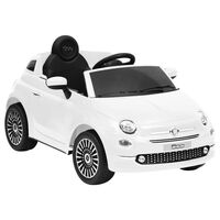 vidaXL Voiture électrique pour enfants Fiat 500 Blanc