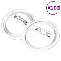 vidaXL Button-Set mit Anstecknadel 100 Stk. Acryl 44 mm