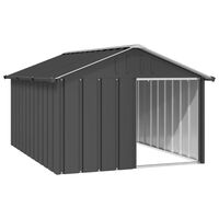 vidaXL Casa perros acero galvanizado gris antracita 116,5x153x81,5 cm