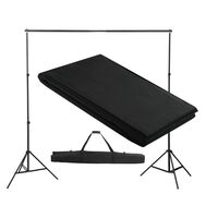 vidaXL Fotohintergrund-System 300 x 300 cm Schwarz