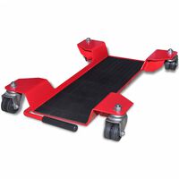 vidaXL Motorcycle Dolly Centre Stand Red