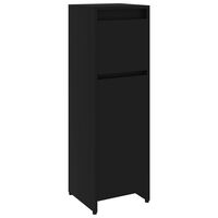 802661 vidaXL Bathroom Cabinet Black 30x30x95 cm Chipboard