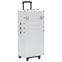 vidaXL Make-up Trolley Aluminium Silver