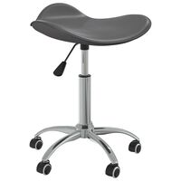 vidaXL Salon Spa Stool Grey Faux Leather