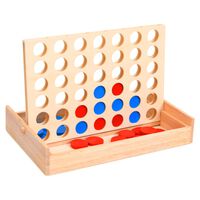 vidaXL Juego de 4 en raya madera macizo 24x15x4 cm