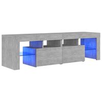 vidaXL Mueble de TV con luces LED gris hormigón 140x36,5x40 cm