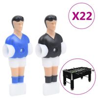 vidaXL Stalo futbolo žaidėjai 12,7mm strypams, 22vnt.