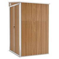 vidaXL Vrtna lopa rjava 118x100x178 cm pocinkano jeklo