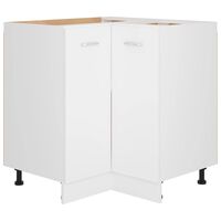 vidaXL Corner Bottom Cabinet White 75.5x75.5x81.5 cm Engineered Wood