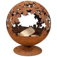 Esschert Design Fire Pit Laser Cut Leaves Rust FF293