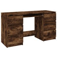 vidaXL Bureau Chêne fumé 140x50x77 cm Bois d'ingénierie