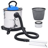 vidaXL Aspirator de cenușă filtru HEPA, 1200 W, 20 L, oțel inoxidabil