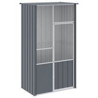 vidaXL Colivie pentru păsări antracit 115x78x200 cm oțel galvanizat