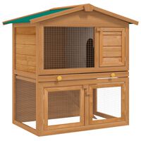 vidaXL Coelheira para animais pequenos 3 portas madeira