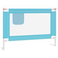 vidaXL Barra de segurança p/ cama infantil tecido 90x25 cm azul