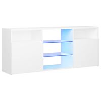 vidaXL TV-benk med LED-lys hvit 120x30x50 cm