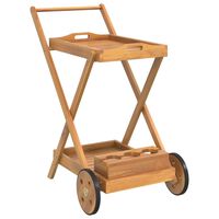 vidaXL Tea Trolley 54x87x90 cm Solid Wood Acacia