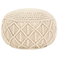 vidaXL Ručně vyrobený sedací puf macrame 45 x 30 cm bavlna