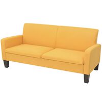 vidaXL 3-personers sofa 180 x 65 x 76 cm gul