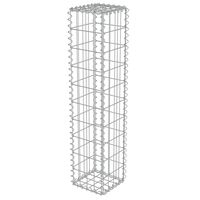 vidaXL horganyzott acél gabion fal fedéllel 20 x 20 x 100 cm