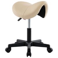 vidaXL Tabouret de travail Crème Similicuir