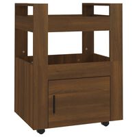 vidaXL Kitchen Trolley Brown Oak 60x45x80 cm Engineered Wood