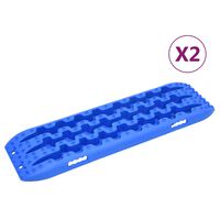 vidaXL Traction Boards 2 pcs Blue 106x30.5x7 cm Nylon