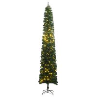 vidaXL Ozka novoletna jelka 300 LED lučk 270 cm