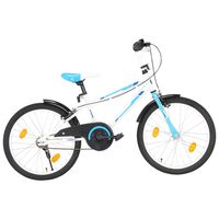 vidaXL Kinderfahrrad 20 Zoll Blau und Weiß