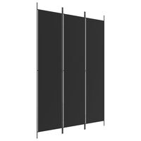 vidaXL Paravan 3-delni 150x220 cm črna blago