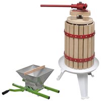 vidaXL 2 Piece Fruit & Wine Press and Crusher Set