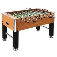 vidaXL Fotbollsbord stål 60 kg 140x74,5x87,5 cm ljusbrun och svart