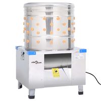 vidaXL Plumeuse à poules Acier inoxydable 131 doigts 1500 W