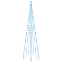 vidaXL Christmas Tree on Flagpole Blue 310 LEDs 300 cm