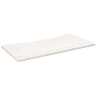 vidaXL Tablero de escritorio madera maciza pino blanco 100x50x2,5 cm