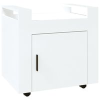 vidaXL Chariot de bureau Blanc brillant 60x45x60 cm Bois d'ingénierie