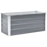 vidaXL Arriate de jardín de acero galvanizado gris 100x40x45 cm