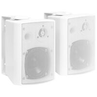 vidaXL Wall-mounted Stereo Speakers 2 pcs White Indoor Outdoor 80 W