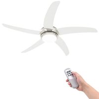 vidaXL Ozdobný stropný ventilátor s osvetlením 128 cm biely