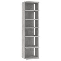 vidaXL Armoire à chaussures Gris béton 27,5x27x102cm Bois d'ingénierie