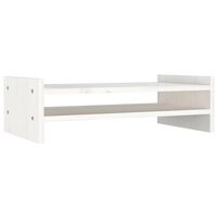 vidaXL Monitor Stand White 50x27x15 cm Solid Wood Pine