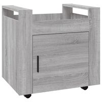 vidaXL Desk Trolley Grey Sonoma 60x45x60 cm Engineered Wood