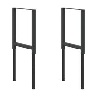 vidaXL Cadres d'établi réglables 2 pcs Métal 55x(69-95,5) cm Noir