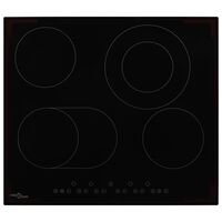 vidaXL Plaque de cuisson Céramique 4 brûleurs Contrôle tactile 6600 W