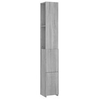 vidaXL Bathroom Cabinet Grey Sonoma 25x26.5x170 cm Engineered Wood