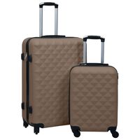 vidaXL Hartschalen-Trolley-Set 2 Stk. Braun ABS