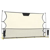 vidaXL fodbold-rebounder 183x85x120 cm polyester sort og gul