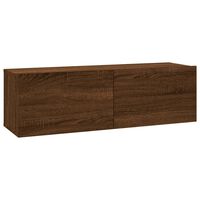 vidaXL TV Wall Cabinet Brown Oak 100x30x30 cm Engineered Wood