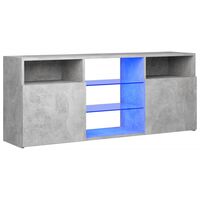 vidaXL Mueble de TV con luces LED gris hormigón 120x30x50 cm